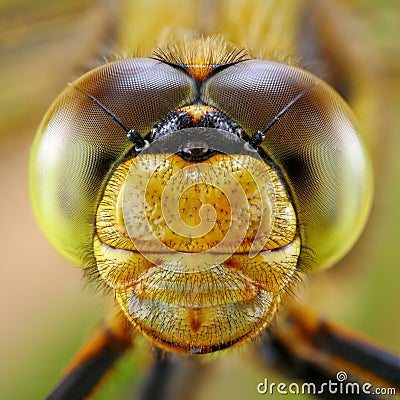 Portrait of Dragonfly Stock Photo