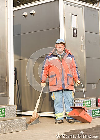 Portrait of a dustman Editorial Stock Photo