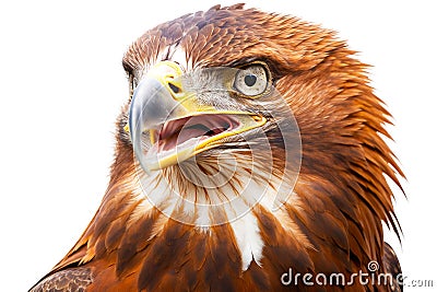 portrait of eagle smiling with all his teethon a white background Cartoon Illustration