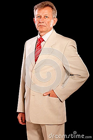Portrait of elderly businessman Stock Photo
