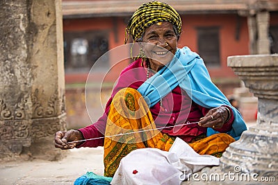 Portrait Of Nepali Woman Editorial Stock Photo