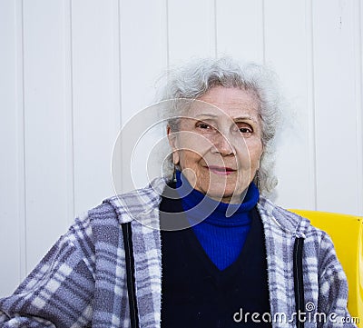 Portrait of an elderly woman Stock Photo