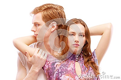 Portrait enamoured couple Stock Photo