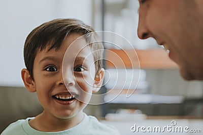 Portrait of an excited boy Stock Photo