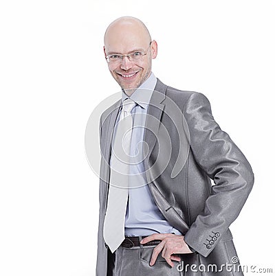Portrait of Executive businessman isolated on white. Stock Photo