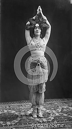 Portrait of exotic female dancer Stock Photo