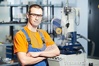 Portrait of experienced industrial worker Stock Photo