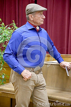 Portrait of the famous american horse instructor legend Monty Roberts aka the real whisperer Editorial Stock Photo