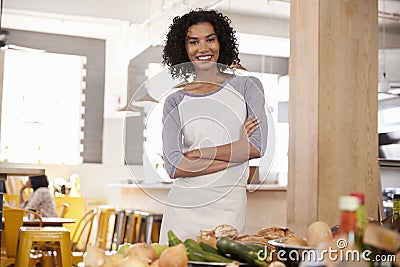 Portrait Of Female Owner Of Organic Food Store Stock Photo