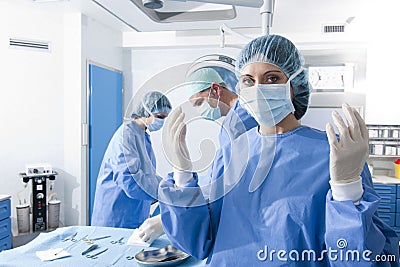 Portrait of a female surgeon Stock Photo