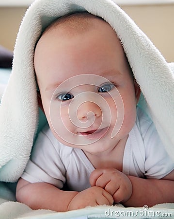 Portrait of four months old baby Stock Photo