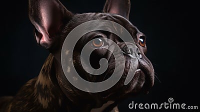 Portrait French Bulldog. Generative AI Stock Photo