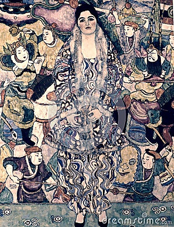 Portrait of Friederike Maria Beer (1916) Gustav Klimt -a beautiful work of art by a famous painter Editorial Stock Photo