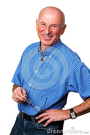 Portrait of a friendly older man Stock Photo