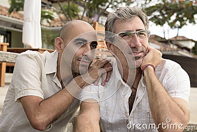 Portrait of a gay couple Stock Photo