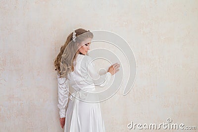 Portrait of a gentle girl in lingerie Stock Photo