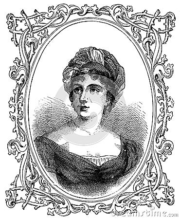 Portrait of Germaine de Stael (Madame de Stael) Stock Photo