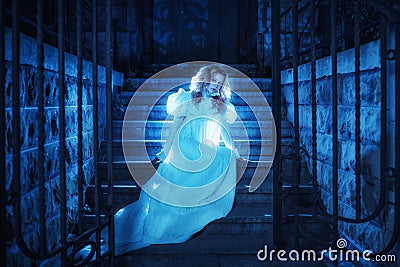 Ghost in night Stock Photo