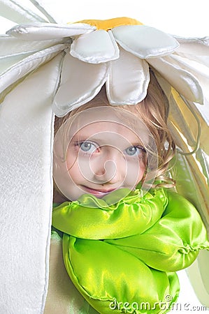 Portrait of the girl in a costume Stock Photo