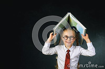Portrait of a girl primary school student Stock Photo