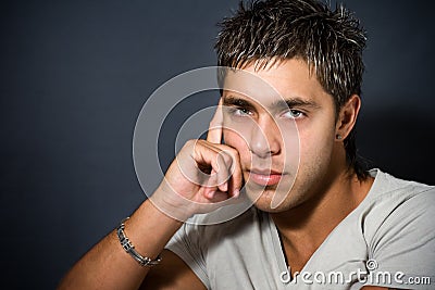 Portrait of good looking guy Stock Photo