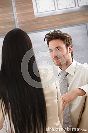 Portrait of goodlooking businessman smiling Stock Photo