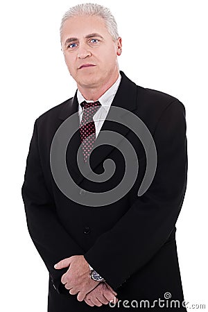 Portrait of grey-haired mature business man Stock Photo