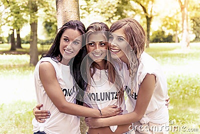 Portrait of a group of beautiful girls Stock Photo