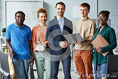 Group of programmers working in team Stock Photo