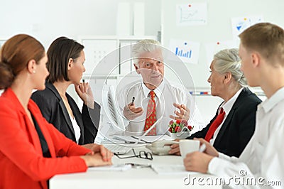 Portrait of group of successful business people Stock Photo