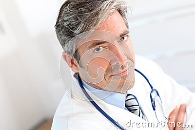 Portrait of handsome doctor Stock Photo