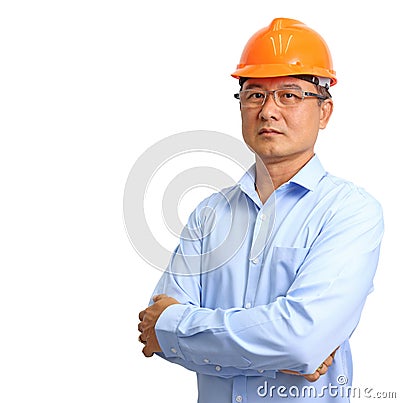 Portrait of an handsome engineer Stock Photo