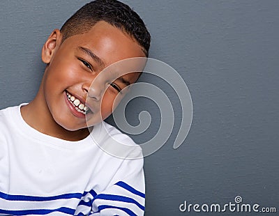 Portrait of a handsome little boy smiling Stock Photo