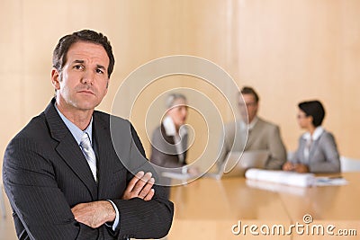 Portrait of handsome male executive Stock Photo