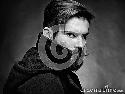 Portrait of handsome man with beard Stock Photo