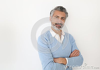 Portrait of a handsome mature man isolated Stock Photo