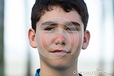 Portrait of a handsome young male teenager Stock Photo