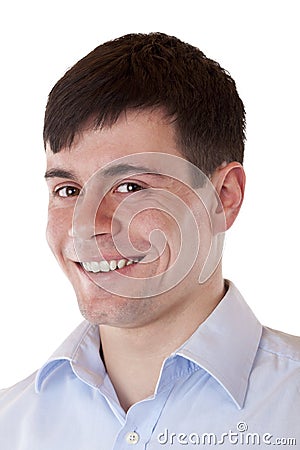 Portrait of a handsome young man smiling in camera Stock Photo