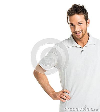 Portrait Of Happy Adult Man Stock Photo