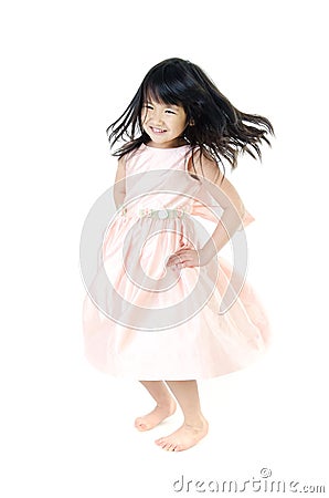 Portrait of Happy asian cute gril Stock Photo