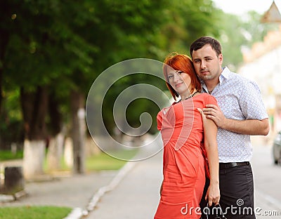 Portrait of a happy couple Stock Photo