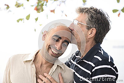 Portrait of a happy gay couple Stock Photo