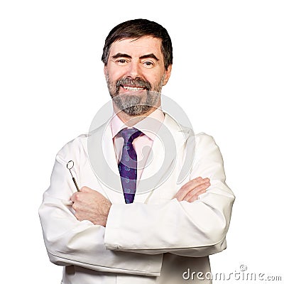 Happy dentist Stock Photo