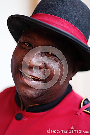 Portrait of happy Porter Editorial Stock Photo