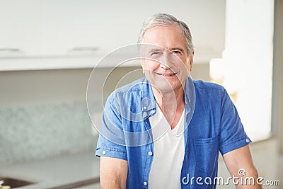 Portrait of happy senior man Stock Photo