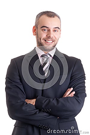 Portrait of happy smiling businessman Stock Photo