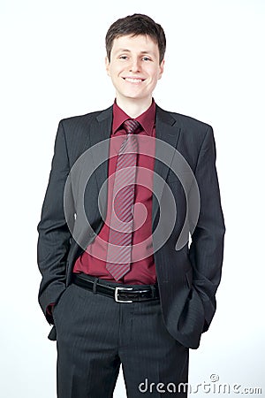 Portrait of a happy young businessman Stock Photo
