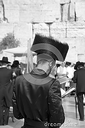 Portrait of Hasidism man is Jewish religious sect. Editorial Stock Photo