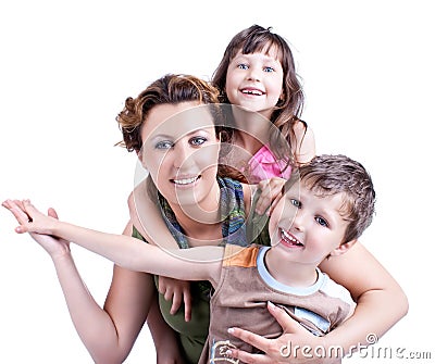 Portrait of a healthy, attractive happy family Stock Photo