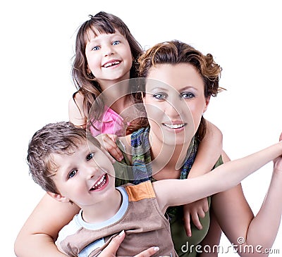 portrait of a healthy, attractive happy family Stock Photo